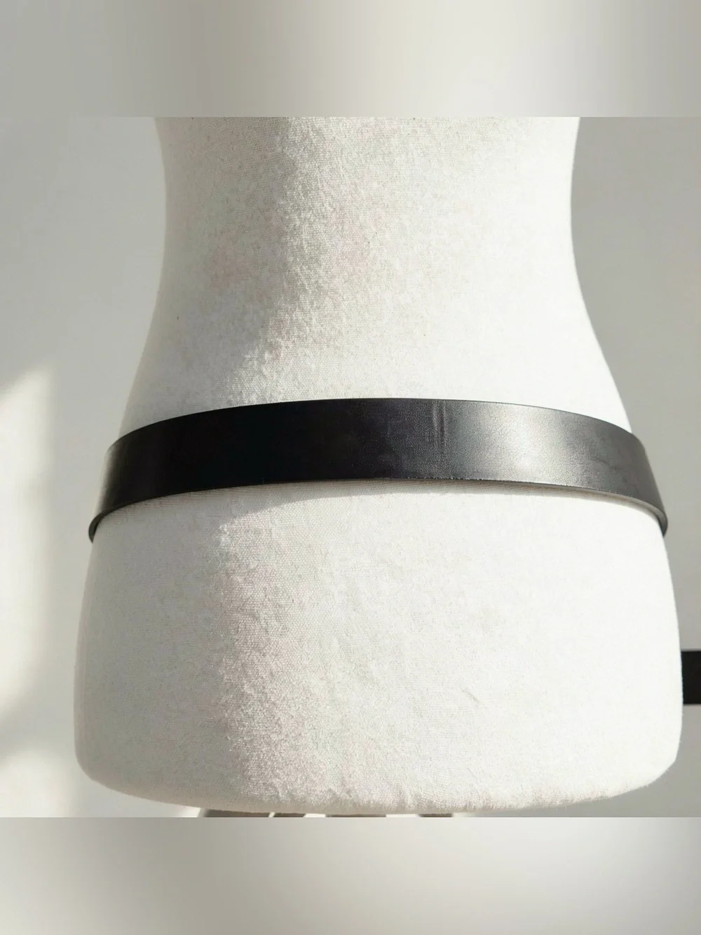 Black faux leather belt with silver dripping metal detail , metal removable